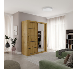 Posuvná skříň MOX 160 Artisan+Černá