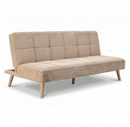 Trojmístná rozkládací pohovka, béžová, manšestrová látka, ASB-C3030 CRM6