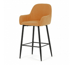 Barová židle, žlutá, látka,AUB-V4009 YEL6