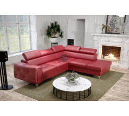 Rohová sedací souprava ORION II s funkcí spaní 225x255 cm přírodní kůže - volitelný odstín - pravá strana