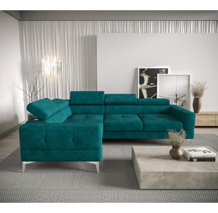 Rohová sedací souprava TOSCANIA 250x180 - levá, tyrkysová