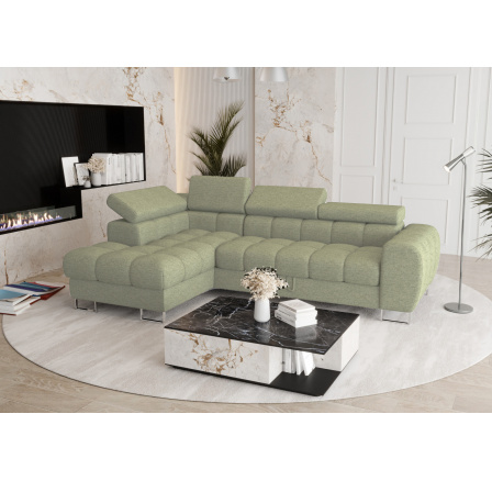 Sestava Rohová sedací souprava ASPEN MINI 260x170 cm + Taburet 70 x 70 mátová WID31 - Rychlé doručení