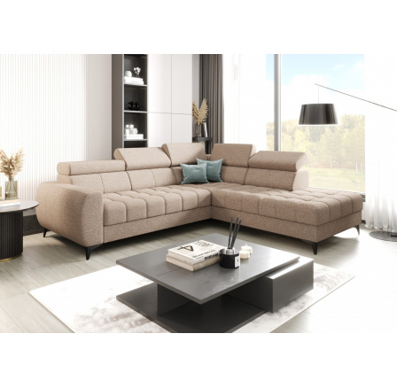 Rohová sedací souprava PORTO 225X255 cm - pravá, béžová