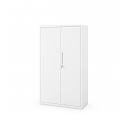 Kovová skříň MEGAN – bílá, bez zásuvky, 160 cm