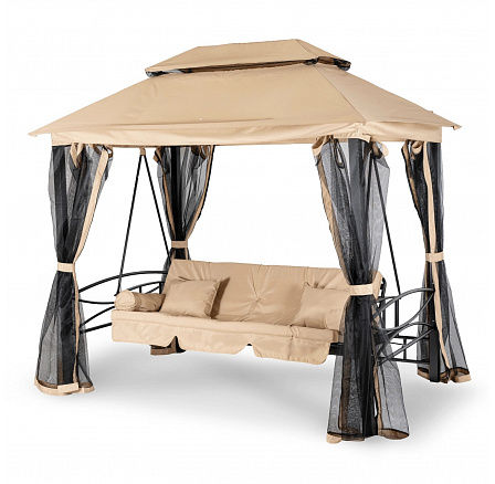 Zahradní houpačka CARMEN Béžová/Černá