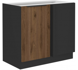 Dolní skřínka MONZA - 105 ND 1F BB, Černá mat/Ořech