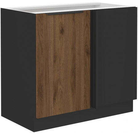 Dolní skřínka MONZA - 105 ND 1F BB, Černá mat/Ořech