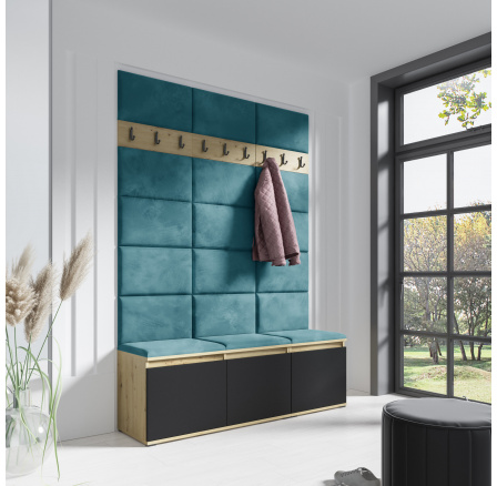 Předsíňová stěna EMI 6, Trinity 13/Artisan + Černá