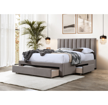 Postel s úložným prostorem GRACE 160, Béžový Velvet