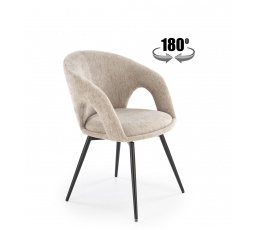 Jídelní otočná židle K550, Béžová/Černá