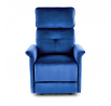 Polohovací křeslo SEMIR s USB, Tmavě modrá