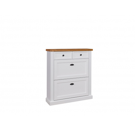 Skříňka na boty GALINEO 01 Bílá+Přírodní dub