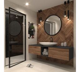 Zrcadlo Grace, Černá, 80cm