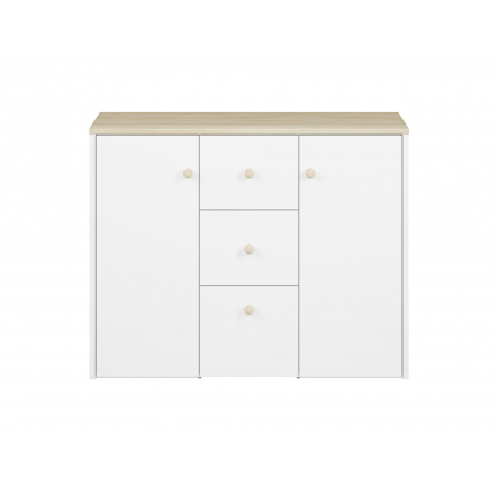 Komoda Elmo 09, Bílá Alpská/Buk Fiord