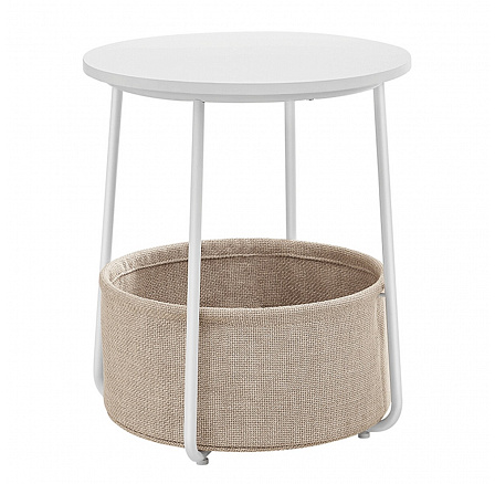 Odkládací stolek 45x45x50cm, mdf, bílá, AKF-E1023 WT