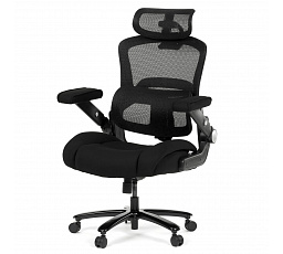 Kancelářská židle, houpací mechanismus, černá látka, KA-N1313 BK