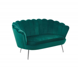 Sofa SF1-FXJG sametová zelená , nohy stříbrné