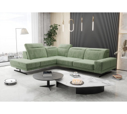 Rohová sedací souprava FIORE 265x220 cm - zelená , levá