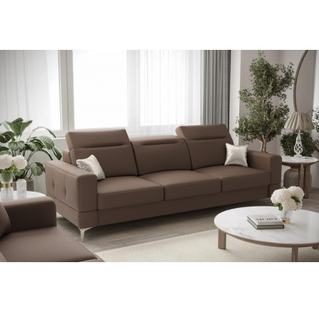 Sofa MALIBU III 245 cm přírodní kůže - Kůže cappuccino