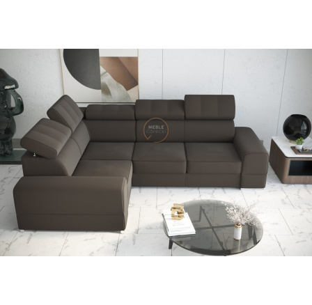 Rohová sedací souprava ROYAL II 280×210 - hnědá , levá