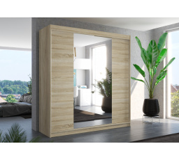 Posuvná skříň se zrcadlem PERQS 200 Sonoma+Sonoma