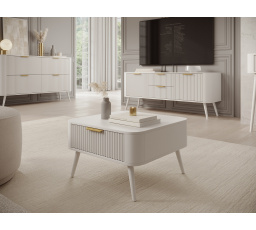 Konferenční stolek CHAVELLE, Bílý 67x40