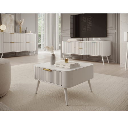 Konferenční stolek CHAVELLE, Bílý 67x40 Konferenční stolek CHAVELLE, Bílý 67x40