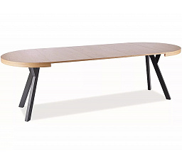 Jídelní stůl DOMINGO, dub/černý