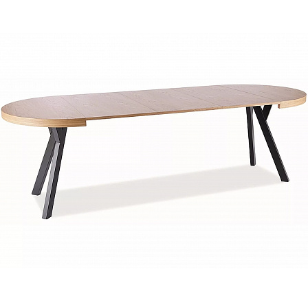 Jídelní stůl DOMINGO, dub/černý