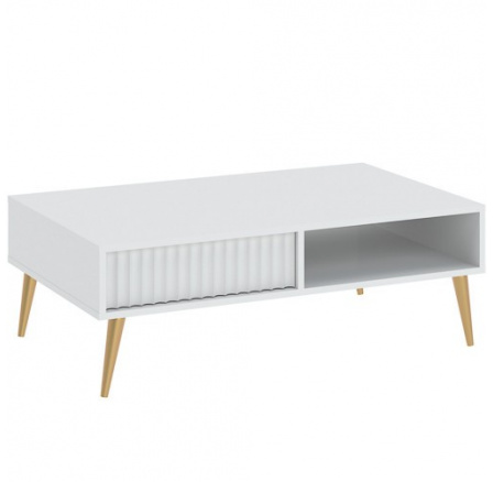 Konferenční stůl BARCELONA 2S, Bílá/Zlatá Konferenční stůl BARCELONA 2S, Bílá/Zlatá