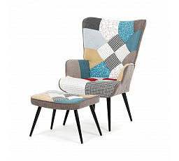 Relaxační křeslo, vícebarevná, látka, AK-303 PW2