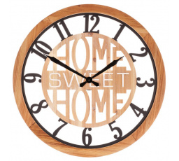 Hodiny nástěnné - pr. 60 cm, kov a MDF, "SWEET HOME"