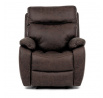 Polohovací křeslo, elektrické zabudované ovládání, hnědá, látka vintage, TV-4094 BR3