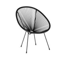 Křeslo odpočinkové - technoratan černé K15-FXJG