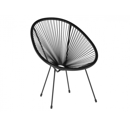 Křeslo odpočinkové - technoratan černé K15-FXJG