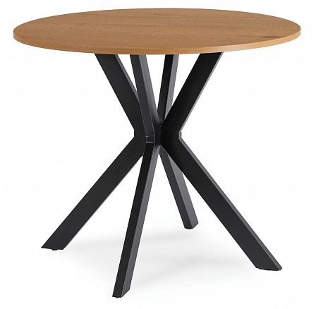 Stůl LAUREN 90 cm Dub Zlatý/Černý