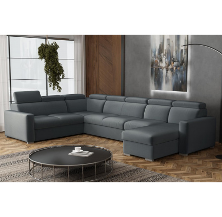 Sedací souprava Petrit U1 pravá Paros tmavě šedá