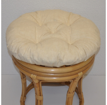 Polstr na ratanovou taburetku průměr 40 cm - béžový melír Polstr na ratanovou taburetku průměr 40 cm - béžový melír