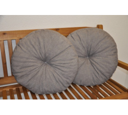 Polštář kulatý velký šedý set 2 kusy