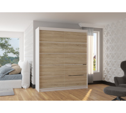 Posuvná skříň SPECTRA 180 Bílá+Sonoma