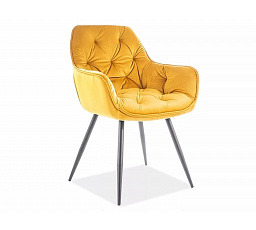 Jídelní židle CHERRY Velvet černá/curry Velvet Bluvel 68