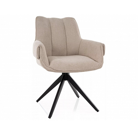 ŽIDLE GIO ČERNÝ RÁM/SVĚTLÝ BÉŽOVÝ POTAH.251