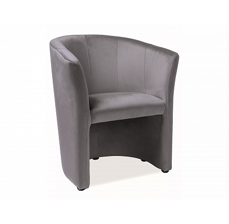 Křeslo TM-1 VELVET, Šedý Bluvel 14/Wenge