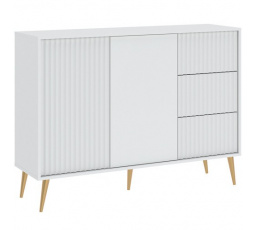Komoda BARCELONA 2D3S, Bílá/Zlatá