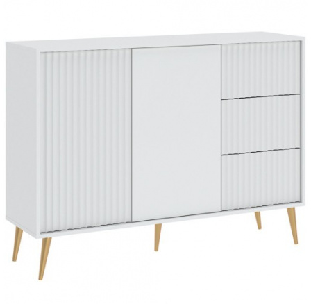 Komoda BARCELONA 2D3S, Bílá/Zlatá Komoda BARCELONA 2D3S, Bílá/Zlatá