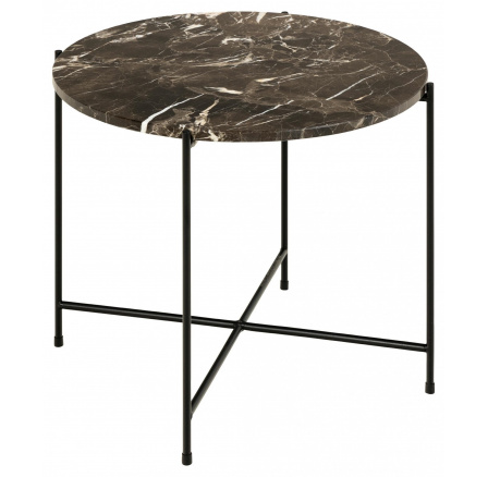 Konferenční stolek Avila nízký hnědý mramor