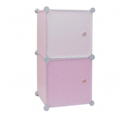 Modulární regál Cubes 2 do dětského pokoje růžový