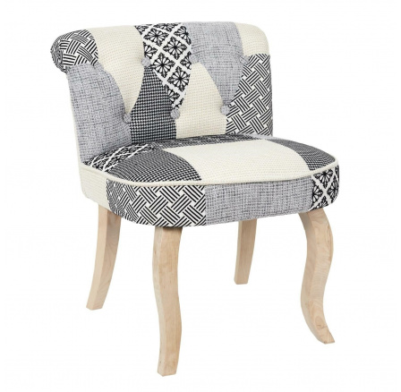 Židle Eleonora šedý patchwork