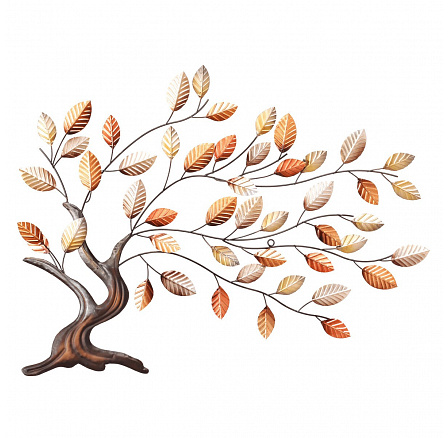 Strom kovový - nástěnná dekorace, vrba