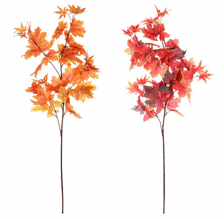 Listí javorové - umělá větev, mix 2 barev, cena za 1 ks